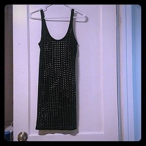 Black Rhinestone Dress